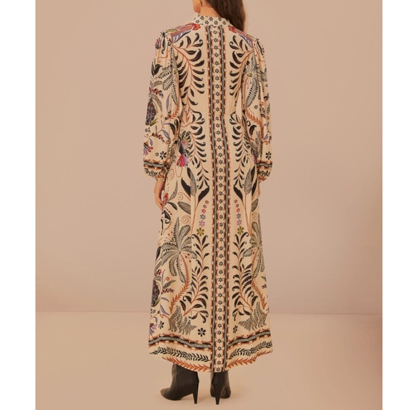 NWT | FARM Rio Sand Classic Nature Maxi Dress | Size L - Picture 3 of 6